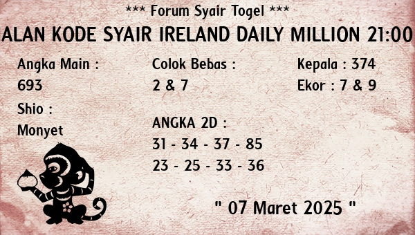 Prediksi Ireland Daily Million 21:00 WIB