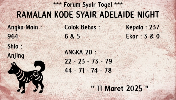 Prediksi Adelaide Night