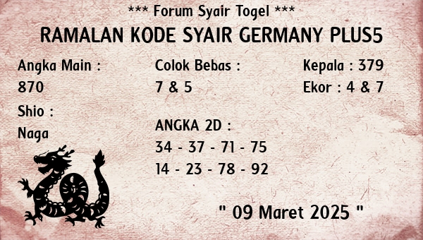 Prediksi Germany Plus5