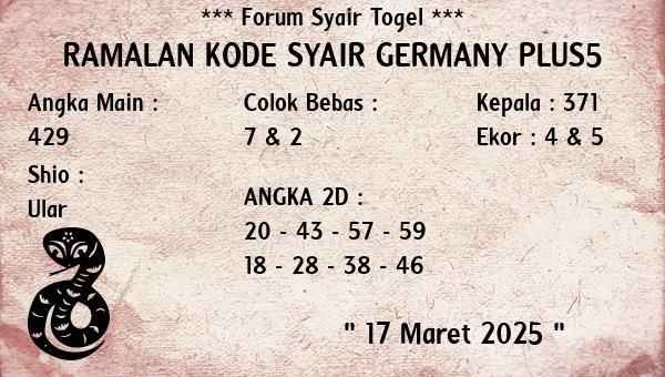 Prediksi Germany Plus5